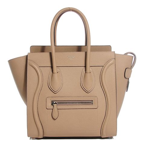 celine drummed calfskin|Micro Luggage handbag in drummed calfskin .